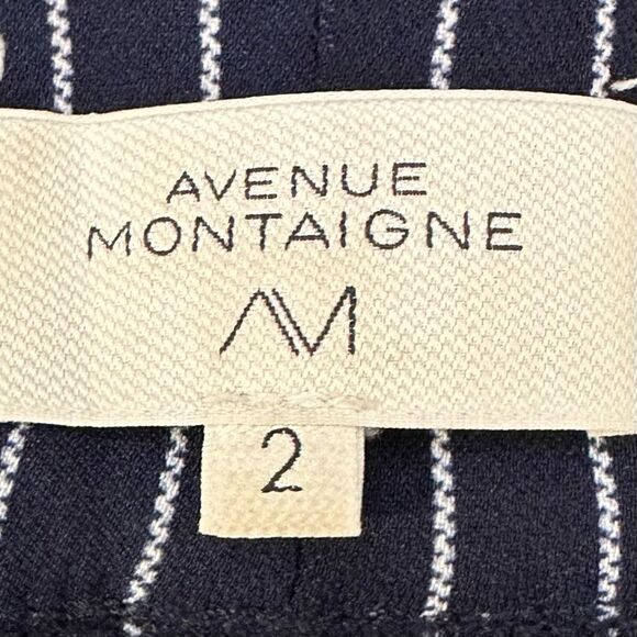 Avenue Montaigne Navy Striped Pants - Picture 3 of 5